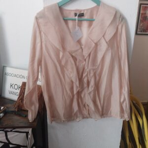Blusa de gasa rosa